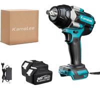 Clé électrique rechargeable, couple de 1800N.m, moteur sans balai,2x6,0Ah carton de raquette, EU