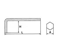 CLE MALE COURTE 12 MM SAM - 62-12