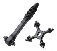 Clé multifonction 4 en 1 avec mandrin de perceuse électrique et ouvre-boîte de sécurité, construction robuste avec design compact et portable pour une utilisation polyvalente, noir (B)