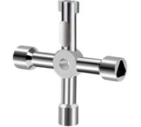 Clé multifonction 4 voies pour porte d'eau électrique, compteur de gaz, boîte d'armoire, ouverture de rgent)