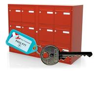 Clé Pass PTT F10 - Ouvre Serrures Boîtes aux Lettres & Immeubles (Norme La Poste) - Acier Nickel u Facteur F10