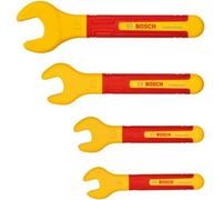 Clé Plate VDE Bosch Professional, Set 4 Pièces, 8 mm, 10 mm, 13 mm, 17 mm, Isolée 1000 V