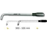 Clé pour écrous de roues télescopique, entraînement 4 pans extérieurs 12,5 = 1/2? Hazet 772