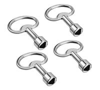 Clé serrure SOURCING MAP Clé Triangle Poubelle 53mm Long 13mmx8mmx2mm Trou Zinc Alliage Triangle Électrique Cabinet Clé 4Pcs