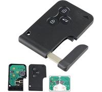 Clé Télécommande 3 Boutons - 1 Pièce - Plastique Robuste - 433 MHz ID46 - Pour Renault Megane Scenic Clio - Noir GRILLE D'ARBRE