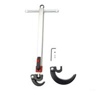 Clé télescopique de lavabo de 25,4 à 43,2 cm, clé réglable avec mâchoire à ressort pour écrous de robinet sous évier, outil de plomberie à long manche en acier