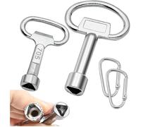 Cle Triangle Clé Triangle Poubelle Lot de 2 Clé Pompier Clé Purge Radiateur Cle Universelle Vierkantschlüssel 4 Set