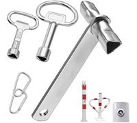 Clé Trianguire 3 Pièces Universelle Cle Triangle Poubelle 2 en 1 Cle Pompier 8mm M12/M10 Clé Trianguire