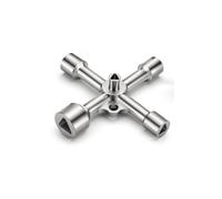 Clé Triangulaire 4 Voies, Clé Triangle 5 Tailles Diamètre Intérieur 5 mm/8 mm/9 mm/10 mm/13 mm, Clé Triangle Poubelle Clef Triangle Universelle pour Compteurs Armoires Techniques Gaz Eau Électricité