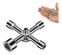 Clé Triangulaire 5 Tailles 7-18mm, Universelle Poubelle Compteur Gaz Eau Armoire Électrique