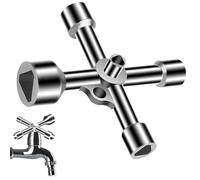 Clé triangulaire, clé triangulaire pour poteaux d'arrêt e borne, 5 tailles intérieures 7 mm/10 mm/12 mm/13 mm/18 mm, clé triangulaire universelle pour bornes, poubelles, compteur électrique