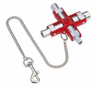 Clé universelle 00 11 06 (argent/rouge, pour les armoires et systèmes de fermeture courants)