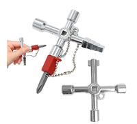 Clé universelle 4 en 1 | Touche utilitaire multifonction à 4 voies,4 en 1 utilitaire de service triangle clés multi-usages clés à ouverture universelle Outils à main Abbto