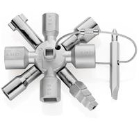 Clé universelle TWINKEY® pour armoires de commande à 8 empreintes KNIPEX 001101