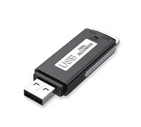 Clé USB 16 Go avec enregistreur vocal rechargeable, compatible PC, pour réunions et entretiens.