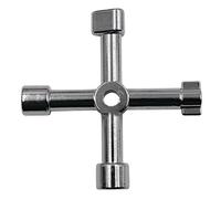 Clé utilitaire multifonctionnelle à 4 voies Triangle carré Clé triangulaire universelle en croix pour robinet Armoire électrique n forme de croix Porte d ' ascenseur Armoire de compteur d ' eau