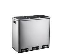 Clean 9 | 3 x 18L - Poubelle Argent