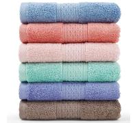 Cleanbear Ensembles de Gant de Toilette Serviette de Toilette, 100% Coton, Haute absorbante, pour la Maison, Utilisation en extérieur et Voyage