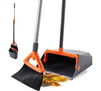 CLEANHOME 2024 Set pelle à poussière et balai 2 en 1 avec grande capacité et dents de peigne