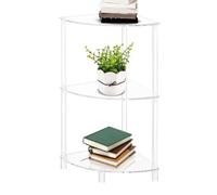 Clear End Table, Living Room Corner Table, Bedroom Corner Side Table, Table de bain Corner en acrylique, Triangle End Table, Triangle Acrylic End Table, Multi-Tier Corner Table pour Bedroom