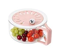 Clear Fruit Strainer Container with Lid - FruitsColander Cleaning Bowl