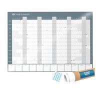 Clear Mind Concepts Calendrier mural 2023 Grand format A1 84,1 cm x 59,4 cm Papier de soie, livré roulé avec 3 planificateurs d'organisation imprimables