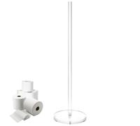 Clear Paper Towel Stand, Acrylic Toilet Paper Holder, 6inches Counter Top Bathroom Living Room, Tissue Roll Organizer for Kitchen, Papers Holder Transparent