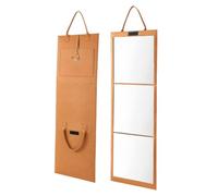 Clear Shatterproof Glass With Handle | Travel Full Length Mirror Tri Fold | Full Length Mirror Dorm For Bathroom, College, Office, Gym, Fitting, Dancer, Camping, Makeup, Backstage, Home,