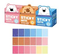 Clear Sticky Notes - 105 Sheets 3 Set, Glitter Animal Fruit Tabs