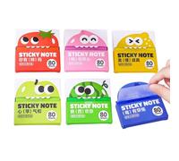 Clear Sticky Notes | Transparent Fruit Sticky Notes | 6 Pack