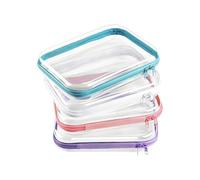 Clear Zipper Bags, Transparent Pouch Travel Organizers, 4-Piece Storage Set with Secure Closure, Ideal for Women, Toiletries, Makeup, Cosmetic, Snacks, Pencil Case, Travel, 7.87x4.72x1.97 inches