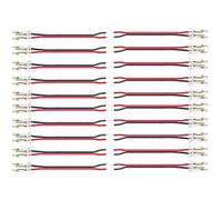 Clearhill Connecteurs 2 broches 10mm 20 pièces à assemblage par pression pour bandes COB LED,ultra-plats,connecteurs bande-fil + câble 10 cm pour bandes monocolores 5V/12V/24V,borne transparente