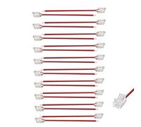 Clearhill Connecteurs 2 broches 5mm 20 pièces pour bandes COB LED,connecteurs sans soudure bande-fil + câble 10 cm - connexion sans interstice pour bandes COB LED monocolores 5mm