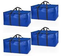 ClearSpace Lot de 4 grands sacs de déménagement ou de rangement robustes avec sangles de sac à dos, fermetures éclair et poignées - Parfaits pour les déménagements, les dortoirs universitaires, les