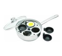 KitchenCraft Non-Stick Induction-Safe 4-Cup Egg Poacher / Sauté Pan, 20.5 cm (8")