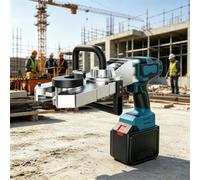 CLEASEBILY Machine à fileter Les Barres d'armature sans Fil ourche 800Nm : 15s, 18-32mm, Corps Rotatif, 2 Batteries, 8.3kg, Ergonomique. pour ponts, Chantiers