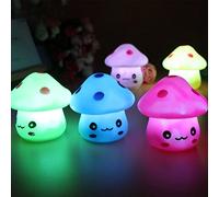 Clenp Cute Night Light, 1pc Éclairage coloré Mini Champignon LED Night Lumière Maison Maison Staillon Lampe de Chevet Blanc