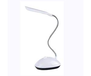 Clenp Lampe De Bureau à LED, Protection des Yeux Rotative à 360 Degrés, Lampe De Lecture pour Enfants, Lampe De Bureau à LED pour étude, Chambre, Bureau, Etc. Blanc