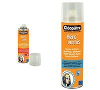 Cléopâtre - ACP250 - Aero'Colle - Aérosol de Colle permanent - 250 ml & AVB250 - Aéro'Vernis - Aérosol de Vernis Brillant - 250 ml 21 x 16 x 18 cm transparent