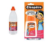 Cléopâtre - AD1L - Flacon de Recharge de Colle transparente forte 1 L & CLEOPATRE - Blister Colle transparente forte"Adhésive" en 80 gr avec pinceau incorporé