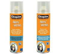 CLEOPATRE - AVB250 - Aéro'Vernis - Aérosol de Vernis Brillant - 250 ml 21 x 16 x 18 cm transparent & AVM250 - Aéro'Vernis - Aérosol de Vernis Mat - 250 ml