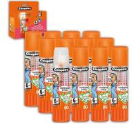 Cleopatre Box of 12 Transparent Glue Sticks Recycled Plastic 8 g