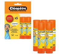 Lot de 5 bâtons de colle - Blanche - Cléopâtre - Cléostick - 8g