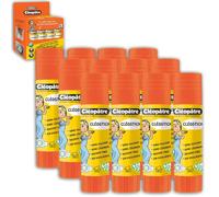 CLEOPATRE - Cléo'Stick - Boîte de 12 Bâtons de Colle, Plastique Recyclé - Sans Solvant - Tubes de Colle 8g - Idéal pour École, Bureau, Fournitures Scolaires
