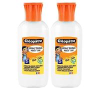 CLEOPATRE - Colle blanche vinylique au format de 100gr rechargeable - Lot de 2 flacons - Idéal pour l’école et le bricolage