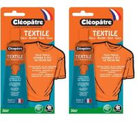 CLEOPATRE - Colle technique sans solvant pour le textile format de 30 g (Lot de 2)