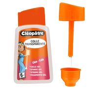 CLÉOPÂTRE - Colle Transparente Forte "Adhésive" En 80 gr Avec Pinceau Intégré - Idéale Travaux Manuels et Loisirs Créatifs - Rentrée Des Classes - Fabrication Française
