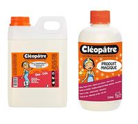 Cléopâtre - CT2L - Colle transparente - Bidon 2 Kg & Cléopâtre-PM250-Produit Magique pour Faire du Slime en 250ml, Transparent, 250 ml