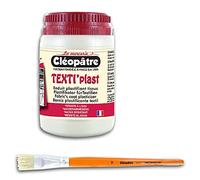 CLEOPATRE - Enduit imperméabilisant et plastifiant Texti Plast 250g avec sa brosse plate n° 18, BLANC