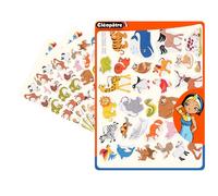 CLEOPATRE - Gommettes Autocollantes Animaux - multi couleurs - Paquet de 4 feuilles (124 stickers)